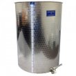500L Marchisio Stainless Steel Variable Volume Tank - with Flat Bottom, Sample Valve, and TC Bottom Drain