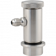 Corny Ball Lock Disconnect with Flow Control - Stainless Steel, 1/4" MFL