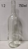 Bottles - Bordeaux, Flint, 750ml, Flat Bottom, Cork Finish, Case of 12