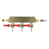 Gas Manifold - 3 Outlet, 1/4" Barbs