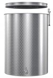 600L Marchisio Stainless Steel Variable Volume Tank - with Flat Bottom, Sample Valve, and TC Bottom Drain