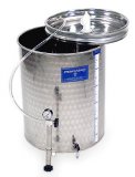 150L Marchisio Stainless Steel Variable Volume Tank - with Flat Bottom and NPT Spigot