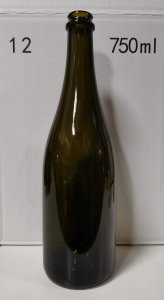 Bottles - Champagne, Antique Green, 750mL, 29mm, Case of 12