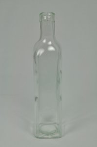Bottles - Square, Flint, 500mL, Each or Case of 12
