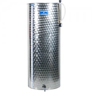 200L Tall Marchisio Stainless Steel Variable Volume Tank - with Flat Bottom and NPT Spigot