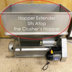 Crusher Destemmer Hpper Extension - Stainless Steel