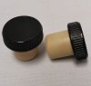 T-Top - Black Cap (Ribbed), Beige Shank, Standard Size