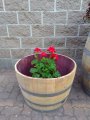Decorative Wooden Oak Half Barrel - NOT FOR WINE