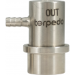Torpedo Ball Lock Disconnect Liquid Out (Stainless) with 1/4" Barb