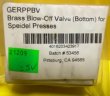Speidel Bladder Press- Safety Valve