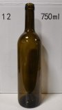 Bottles - Bordeaux, Antique Green, 750mL, Cork Finish, Case of 12