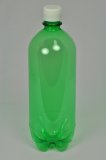 Bottles - PET, Green, 1L, Case of 12 - Caps Included