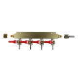 Gas Manifold - 4 Outlet, 1/4" Barbs