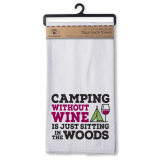 Flour Sack Towel - Camping without Wine