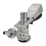 Coupler for Sanke "D" Kegs, All Stainless Steel, Ergonomic Handle