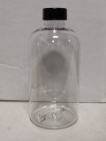 Sample Bottle - Boston Round, Clear Plastic 250mL