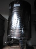 *DAMAGED* 1000L Marchisio Stainless Steel Variable Volume Tank - with Legs, Sample Valve, TC Partial Drain, TC Bottom Drain, and Clock Thermometer