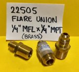 Flare Union 1/4" MFL X 1/4" MPT - Brass