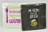 Wine and Beer Themed Napkins