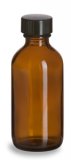 Sample Bottle (Boston Round) - Amber Glass 250ml