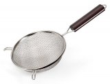 Strainer stainless steel with plastic handle, fine