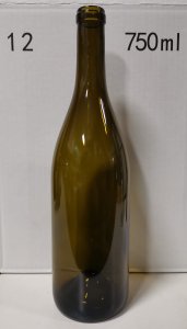 Bottles - Burgundy, Antique Green, 750mL, Cork Finish, Case of 12