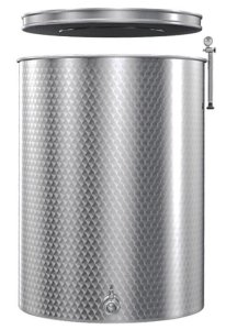 *DAMAGED* 1000L Marchisio Stainless Steel Variable Volume Tank - with Flat Bottom, Sample Valve, and TC Bottom Drain