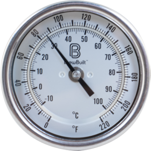 Tri Clamp Thermometer - 1.5" TC, 2" probe