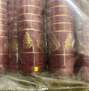 Shrinks - Regular, Burgundy with a grape design Package Size: 500