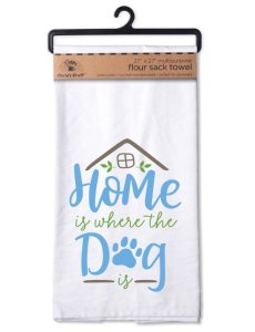 Flour Sack Towel - Dog Home