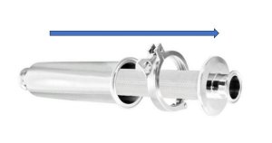 Tri-Clamp Inline Strainer, 1.5" TC, with 150 micron screen